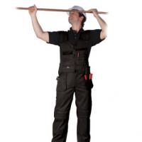 Workwear Overall GR700 Grafters Bib and Brace Black.