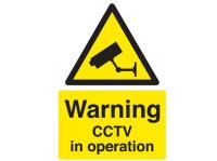 Safety Sign Warning CCTV in operation PVC A4 