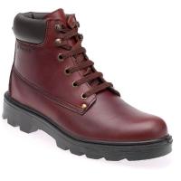 Derby Safety Boot with Ski Hooks and Deep Padded Collar Brown LH621 
