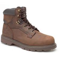 Derby Safety Boot with Double Padded Collar Waxed Brown LH648SM
