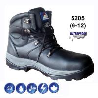 Black Leather Fully Waterproof Safety Boot S3 5205