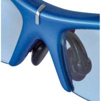 Safety Glasses with Blue Tooth Ear Plugs and Microphone in the Nose Bridge for Two Way Communication