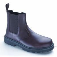Aquagrip  Pull-On Safety Work Boot in Brown With Midsole
