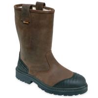 Brown Rigger Boots with composite  toe cap and midsole