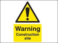 Warning Construction Site PVC A4 Sign