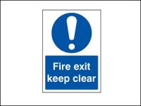 Fire Exit Keep Clear PVC A4 Sign