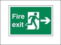 Fire Exit right PVC A4 Sign