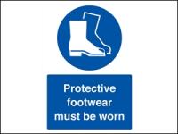 Protective footwear must be worn PVC A4 Sign