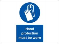 Hand protection must be worn PVC A5 Sign