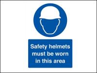 Safety Helmet must be worn PVC A4 Sign