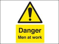 Danger Men at Work PVC A4 Sign