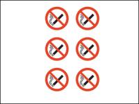 No Smoking 6 pack Self Adhesive Vinyl A4 Sign