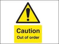 Caution Out of Order PVC A5 Sign
