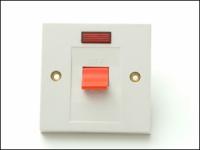 Flush DP Switch & Neon 30amp