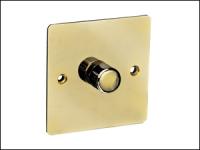 Mirror Brass 1 Gang 2 Way Dimmer 250 Watt