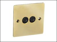 Mirror Brass TV/FM Outlet
