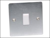 Brushed Chrome 1 Gang 2 Way Switch