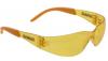 Protector Amber Wrap Around Safety Glasses DEWSGPYLE