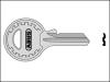 T84/20+25 Left Hand Key Blank 20107