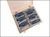 Blue Bevel Edge Chisel (set of 6) - Wooden Case