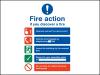 Fire action PVC A5 Sign