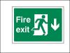Fire Exit down PVC A4 Sign
