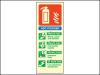 Photo Luminescent Fire Extinguisher Sign Dry Powder