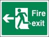 Fire Exit Left PVC A4 Sign