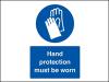 Hand protection must be worn PVC A5 Sign