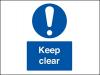 Keep Clear Self Adhesive Vinyl A5 Sign