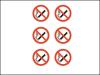 No Smoking 6 pack Self Adhesive Vinyl A4 Sign