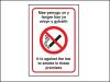 No Smoking Sign - Welsh 160mm x 230mm