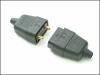 Rubber Plug & Socket 2 Pin  - Black 10 Amp