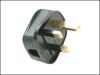 Black 13 amp Fused Heavy-Duty Rubber Plug