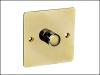 Mirror Brass 1 Gang 2 Way Dimmer 250 Watt