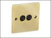 Mirror Brass TV/FM Outlet