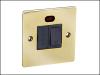 Mirror Brass Switched Fused Spur Neon