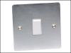 Brushed Chrome 1 Gang 2 Way Switch