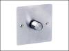 Brushed Chrome 1 Gang 2 Way Dimmer 250 Watt