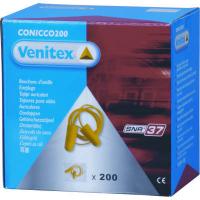 CONICCO200 Dispenser Box of 200 Pairs of Corded Polyurethane Foam Ear Plugs