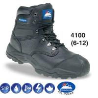 Black Leather Hiker Safety Boot S1P 4100 