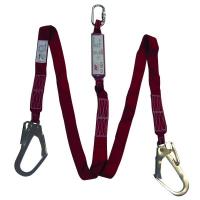 Vertex 8110 & 8111 Fall Protection  Shock Absorbing Twin Forked Webbing Lanyard